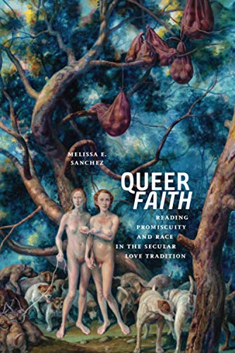 Book cover: two nude figures with dogs in a forest scene.