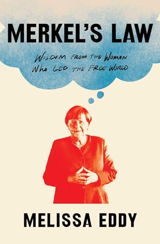 Book cover featuring Angela Merkel in red and blue tones.