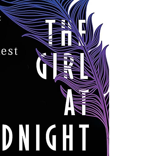 Book cover with purple feather design and white title text.