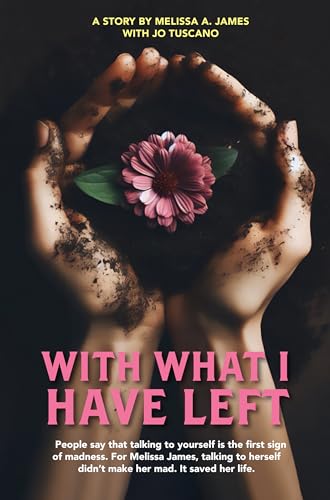 Book cover: dirty hands cupping soil and a single pink flower.