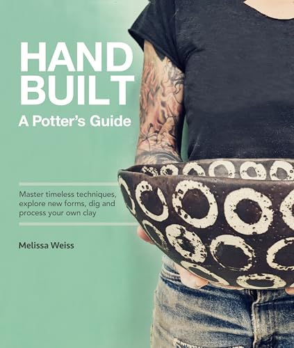 Book cover: “Handbuilt, A Potter’s Guide” with a patterned ceramic bowl.
