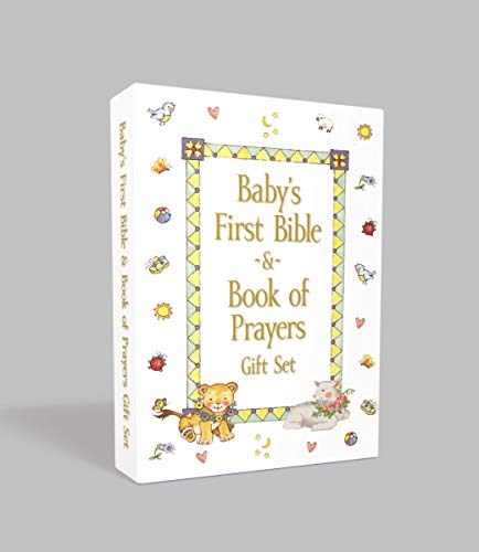 White book set with illustrated border, a lion and a kitten.