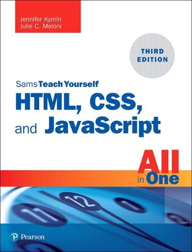 Book cover: "HTML, CSS, and JavaScript All in One," third edition.