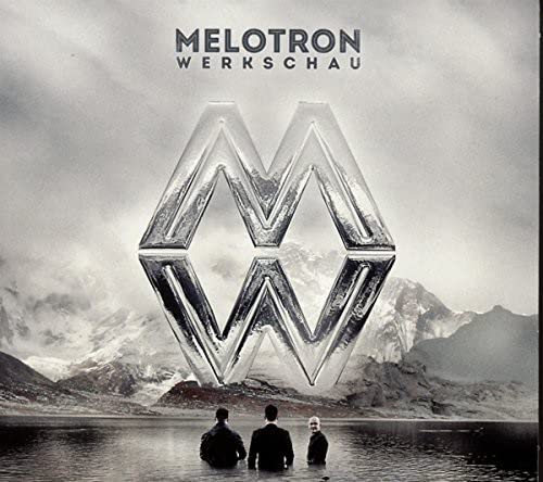 CD cover: "Melotron - Werkschau" with a large geometric "M" logo.