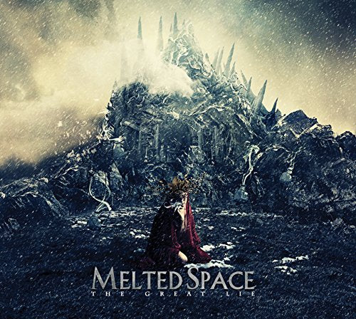 CD cover: dark fantasy landscape with a figure kneeling before a castle.