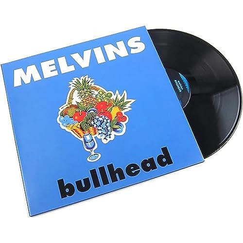 Melvins "Bullhead" vinyl record with blue cover and fruit illustration.