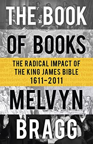 Book cover: "The Book of Books" by Melvyn Bragg, with historical imagery.