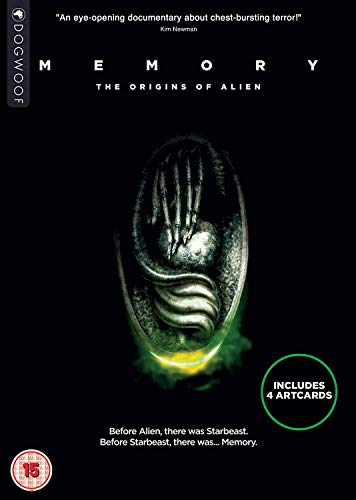 DVD cover for Memory: The Origins of Alien featuring an egg-like creature on black.