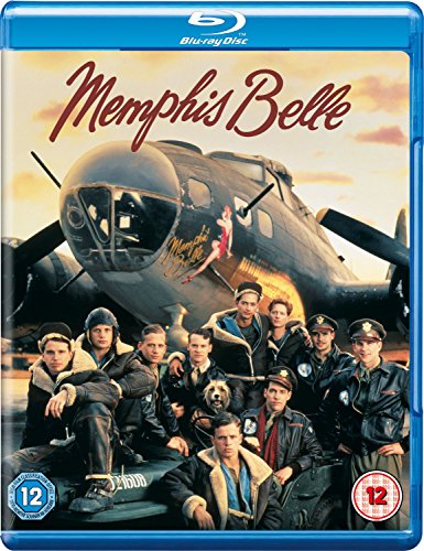 Blu-ray cover for Memphis Belle showing a B-17 bomber and its aircrew.