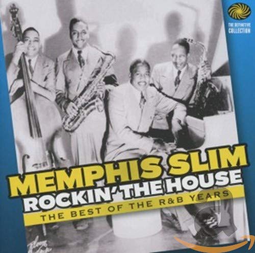 CD cover featuring Memphis Slim and a jazz band in vintage attire.
