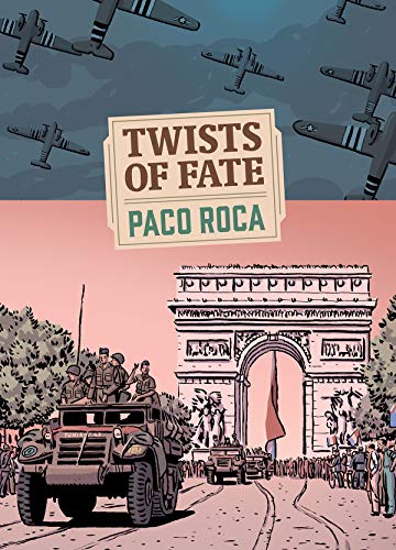 Book cover: soldiers in jeeps near the Arc de Triomphe, planes above.