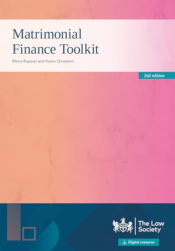 Book cover for Matrimonial Finance Toolkit 2nd edition with pink gradient background.