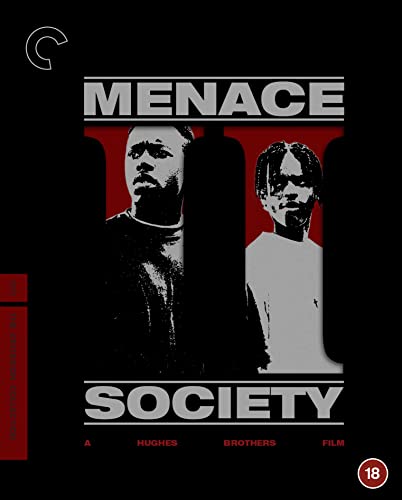 Menace II Society" Blu-ray cover featuring two young Black men in profile.