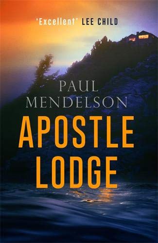 Book cover: “Apostle Lodge” with a mountain and cabin scene.