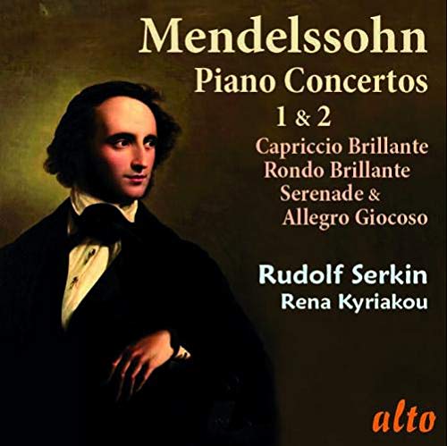 CD cover featuring a portrait of composer Felix Mendelssohn and text.