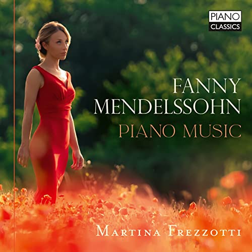 CD cover featuring a woman in red amidst a poppy field.