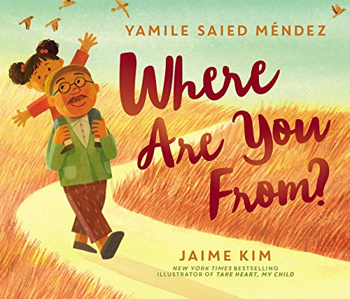 Book cover: child on father’s shoulders, warm colors, illustrated style.