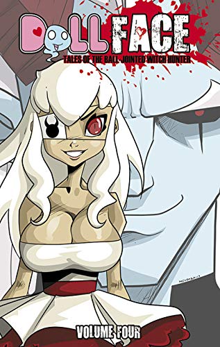 DollFace Volume 4" cover: anime-style girl with white hair and red eye.