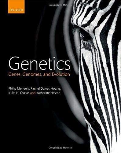 Textbook cover featuring a zebra and the title "Genetics.