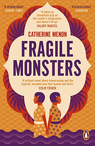 Book cover: “Fragile Monsters” by Catherine Menon, featuring two figures.