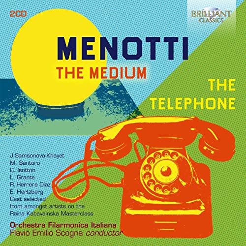 Album cover with red and yellow phone, blue and green background, and artist names.