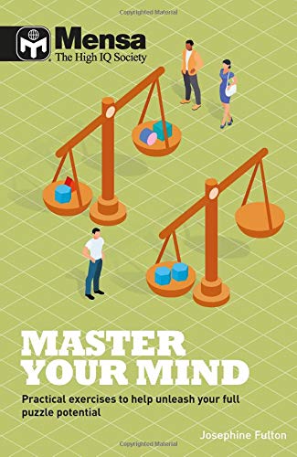 Book cover with scales, small figures, and bold text: "Master Your Mind".