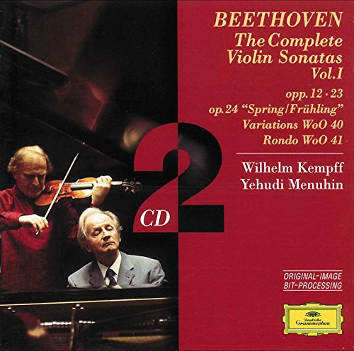 CD cover: Menuhin and Kempff performing Beethoven violin sonatas.