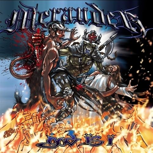 CD cover: Dark fantasy illustration of armored figures and a fiery landscape.