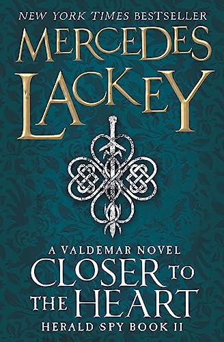 Book cover: “Closer to the Heart” by Mercedes Lackey, with sword design.