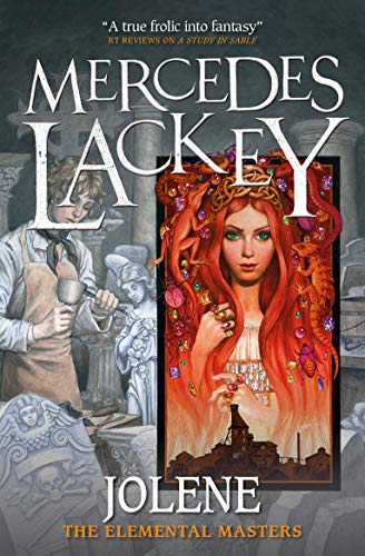 Book cover: red-haired woman with a dragon, titled "Jolene" by Mercedes Lackey.