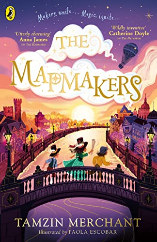 Book cover featuring a whimsical city, a bridge, and a floating cloud title.