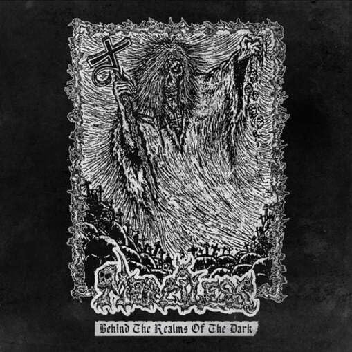 Black and white CD cover art depicting a skeletal figure with a cross.