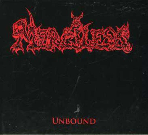 CD cover for “Merciless - Unbound” featuring a dark, fantastical landscape.