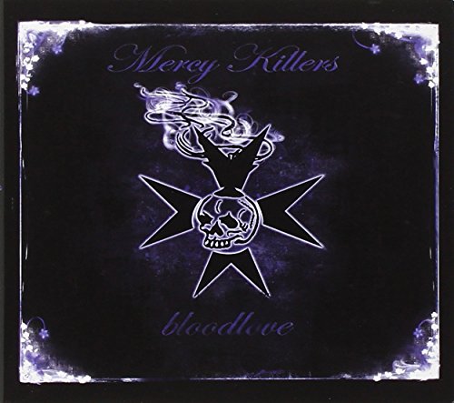 CD cover: skull and starburst design with "Mercy Killers" and "bloodlove" text.
