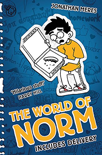 Book cover featuring a cartoon boy holding an open pizza box against blue background.