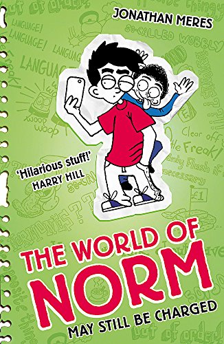 Book cover: two cartoon boys with a phone, green background.