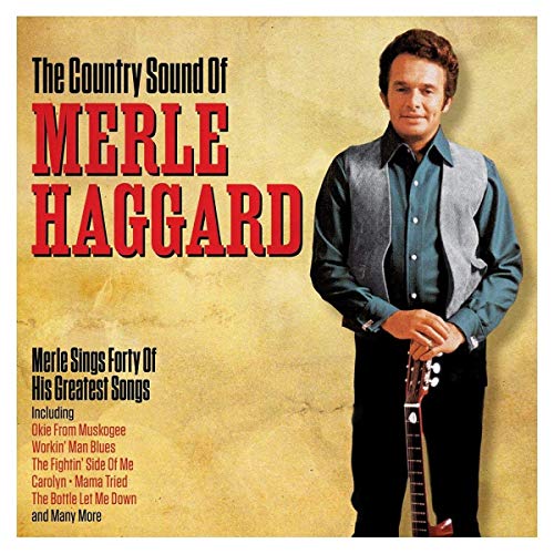 CD cover featuring Merle Haggard in a denim shirt, guitar nearby.