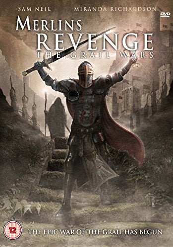 DVD cover for "Merlin's Revenge: The Grail Wars" featuring a knight.