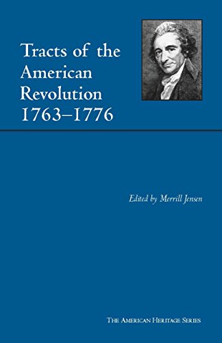 Book cover: “Tracts of the American Revolution, 1763-1776” with portrait.