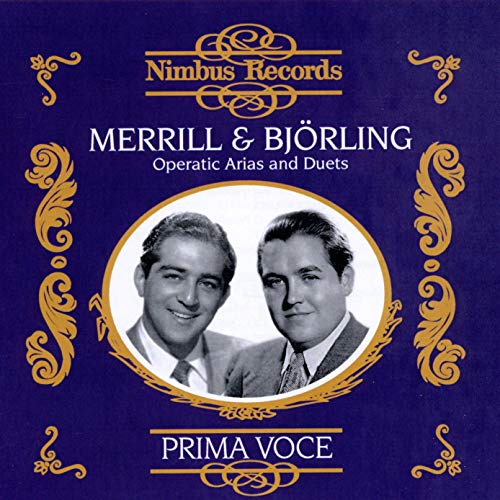 CD cover featuring portraits of Robert Merrill and Jussi Björling.