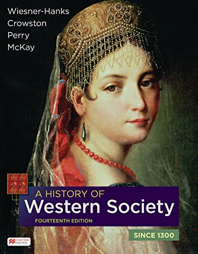 Book cover: “A History of Western Society Since 1300” with portrait.