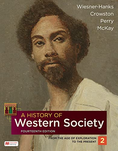 Textbook cover: “A History of Western Society, Volume 2” with portrait.