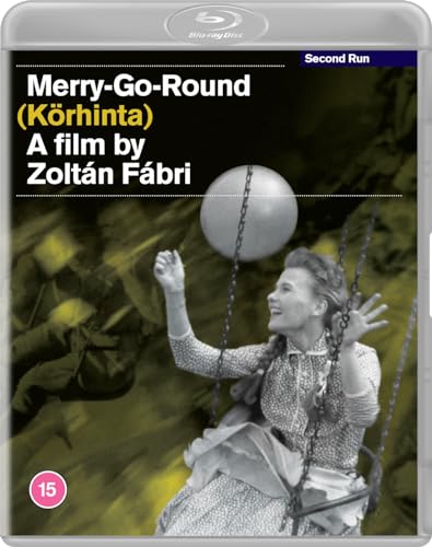Blu-ray cover for the film "Merry-Go-Round" featuring a woman on a swing.