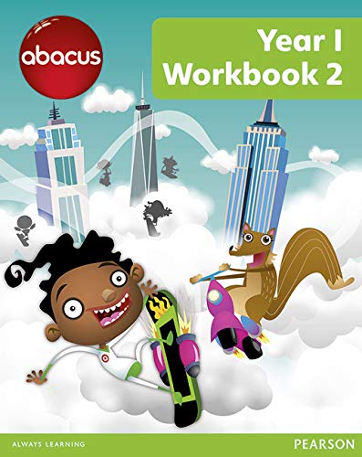 Abacus Year 1 Workbook 2" cover with cartoon child and squirrel.