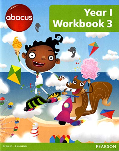 Abacus Year 1 Workbook 3" cover with a child, squirrel, and kites.
