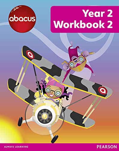 Abacus Year 2 Workbook 2 cover with cartoon characters in biplanes.