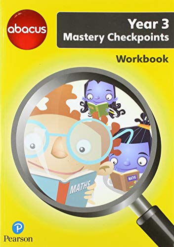 Yellow "Mastery Checkpoints" workbook cover with cartoon children reading.