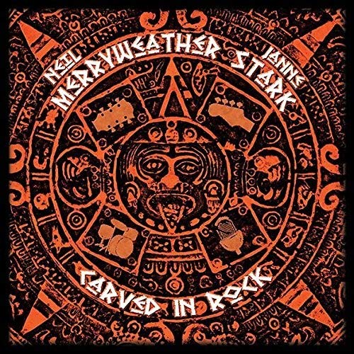 Orange and black CD cover with a stylized sun face and glyphs.