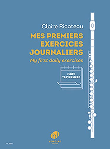 Flute exercise book cover with title in French and English, and flute image.