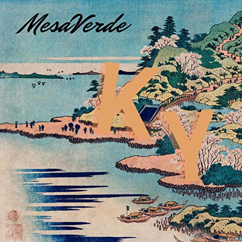 Vinyl album cover: landscape with water, trees, and large gold letters "Ky".